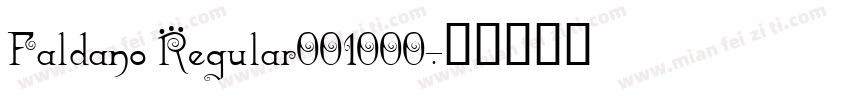 Faldano Regular001000字体转换